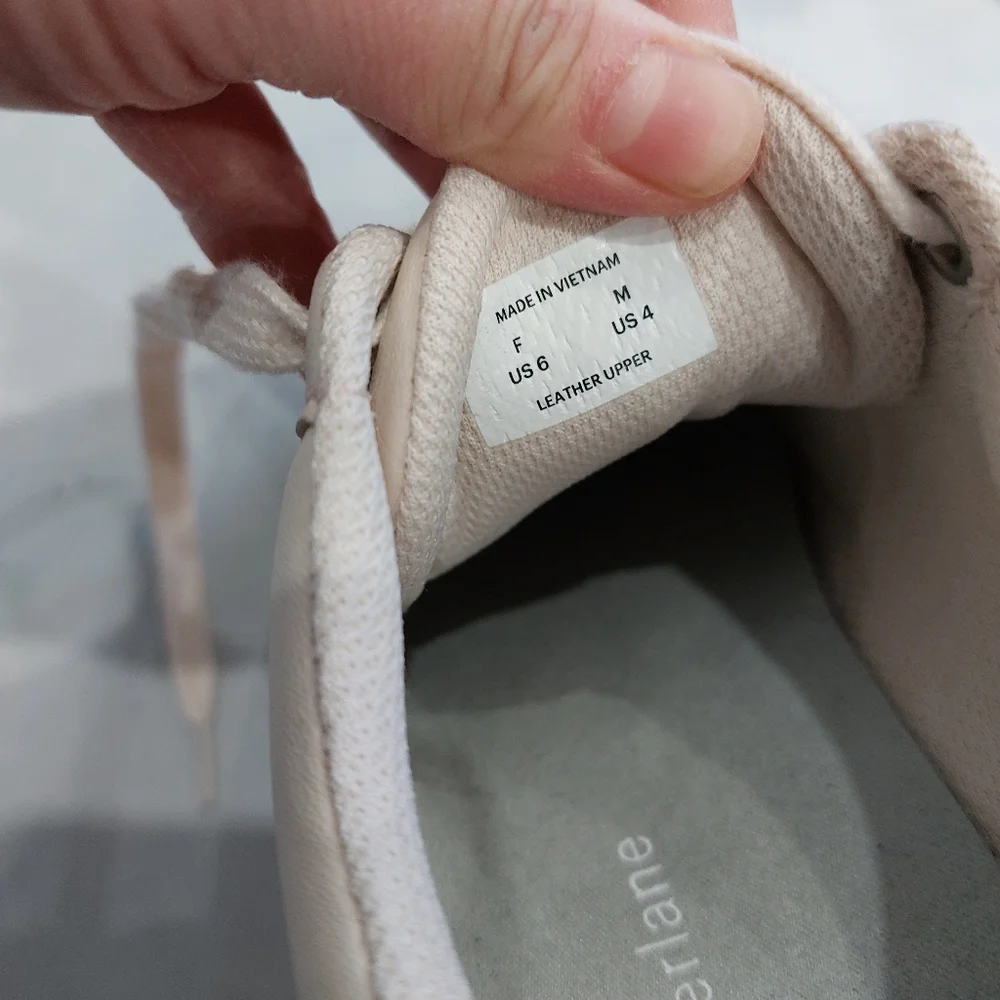 Everlane Leather Tread Sneakers The Trainer Pale Pink - Picture 5 of 8